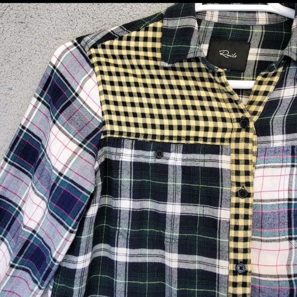 Rails $150 Brando Top in Mixed Brooklyn Plaid Size Xs - Picture 9 of 15